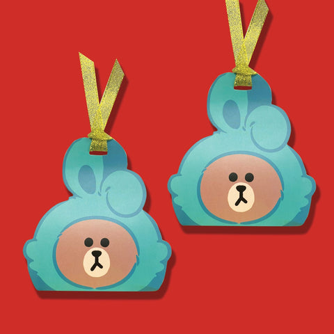 LINE FRIENDS MEETS PIN Brown Ornament